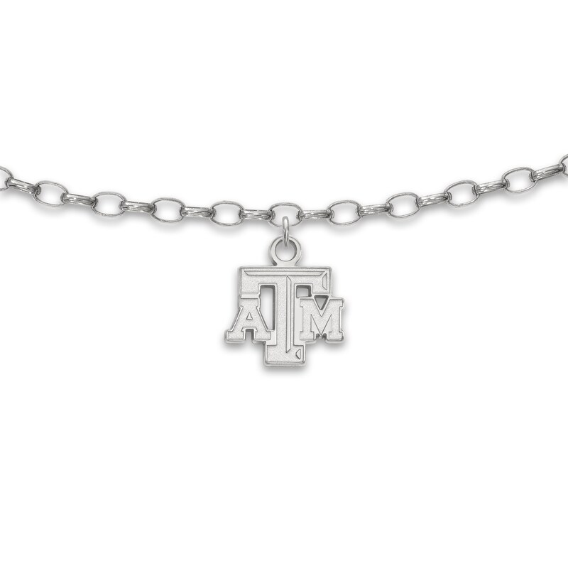 Main Image 1 of Texas A&M University Anklet Sterling Silver 9"