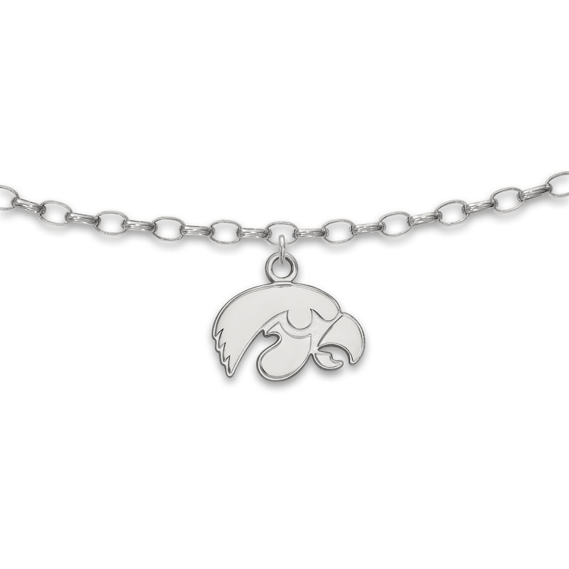 University of Iowa Anklet Sterling Silver 9"