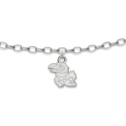 University of Kansas Anklet Sterling Silver 9"