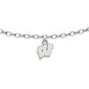 Thumbnail Image 1 of University of Wisconsin Anklet Sterling Silver 9&quot;
