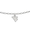 Thumbnail Image 1 of West Virginia University Anklet Sterling Silver 9"
