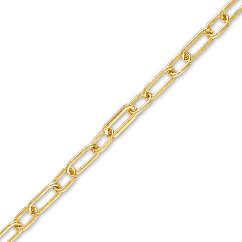 Men's Paperclip Bracelet Sterling Silver/14K Yellow Gold-Plated 8.47"