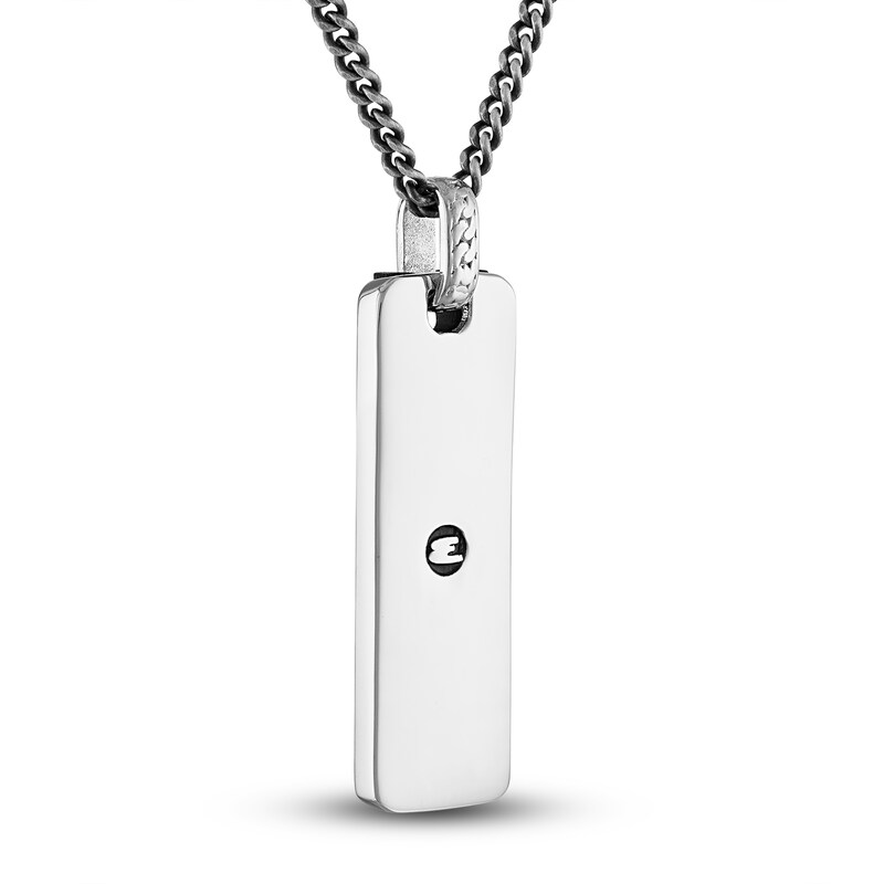Main Image 3 of 1933 by Esquire Men's Carbon Fiber Pendant Necklace Sterling Silver 22"