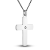 Thumbnail Image 3 of 1933 by Esquire Men's Carbon Fiber Cross Pendant Necklace Sterling Silver 22"