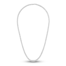 1933 by Esquire Men's Natural White Topaz Tennis Necklace Sterling Silver 22"