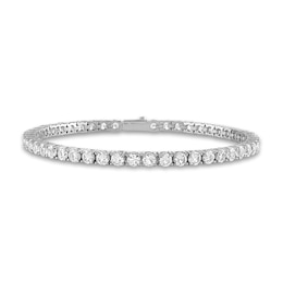 1933 by Esquire Men's Natural White Topaz Tennis Bracelet Sterling Silver 8.5"