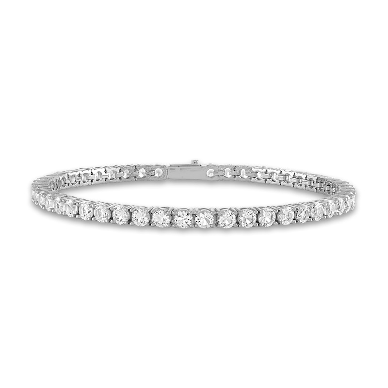 Main Image 1 of 1933 by Esquire Men's Natural White Topaz Tennis Bracelet Sterling Silver 8.5"