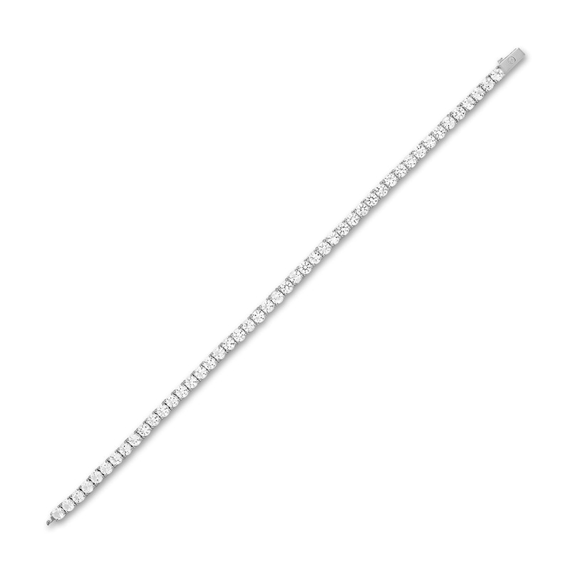 Main Image 2 of 1933 by Esquire Men's Natural White Topaz Tennis Bracelet Sterling Silver 8.5"