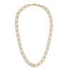Thumbnail Image 1 of 1933 by Esquire Men's Solid Paperclip Necklace 14K Yellow Gold-Plated Sterling Silver 22" 9mm