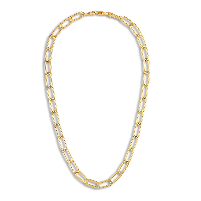Main Image 1 of 1933 by Esquire Men's Solid Paperclip Necklace 14K Yellow Gold-Plated Sterling Silver 22" 9mm
