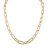 Thumbnail Image 3 of 1933 by Esquire Men's Solid Paperclip Necklace 14K Yellow Gold-Plated Sterling Silver 22" 9mm