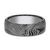 Thumbnail Image 3 of Men's Damascus Marble Wedding Band Tantalum