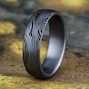 Thumbnail Image 4 of Men's Damascus Marble Wedding Band Tantalum