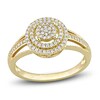 Thumbnail Image 0 of Diamond Halo Ring 1/4 ct tw Round 10K Yellow Gold
