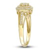 Thumbnail Image 1 of Diamond Halo Ring 1/4 ct tw Round 10K Yellow Gold