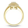 Thumbnail Image 2 of Diamond Halo Ring 1/4 ct tw Round 10K Yellow Gold