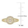 Thumbnail Image 3 of Diamond Halo Ring 1/4 ct tw Round 10K Yellow Gold