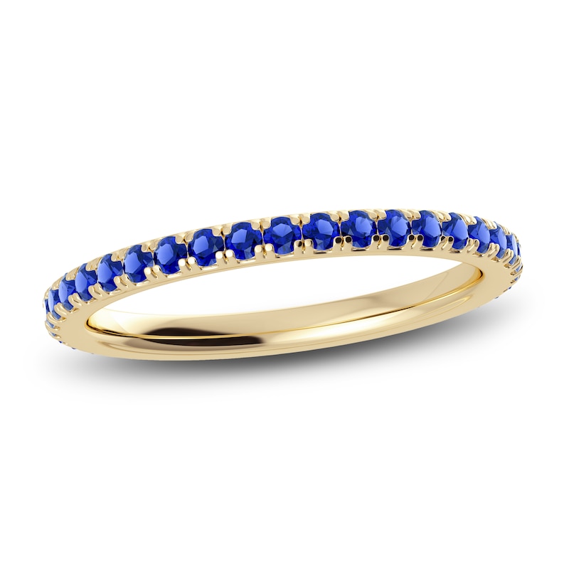 Main Image 1 of Juliette Maison Natural Blue Sapphire Eternity Ring 10K Yellow Gold