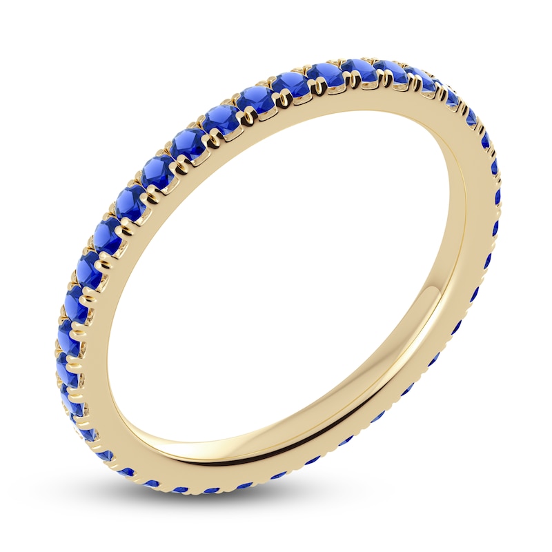 Main Image 2 of Juliette Maison Natural Blue Sapphire Eternity Ring 10K Yellow Gold