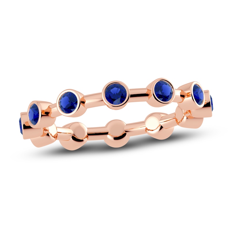 Main Image 1 of Juliette Maison Natural Blue Sapphire Ring 10K Rose Gold