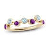 Thumbnail Image 1 of Juliette Maison Natural Amethyst & Natural Aquamarine Ring 10K Yellow Gold