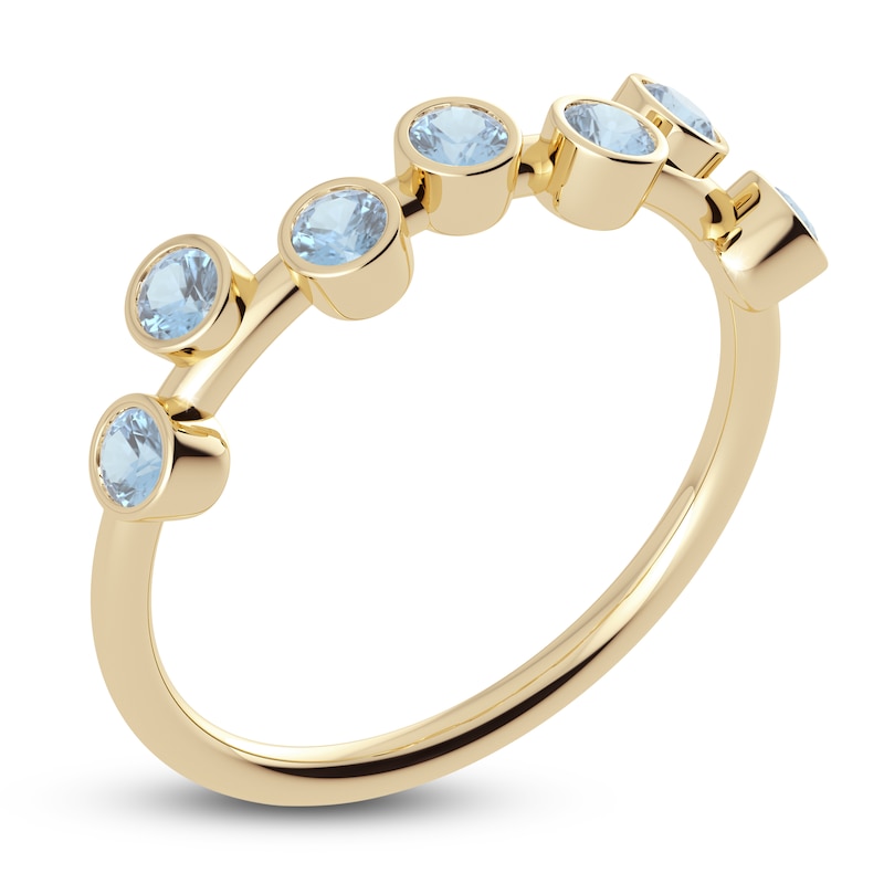 Main Image 2 of Juliette Maison Natural Aquamarine Ring 10K Yellow Gold