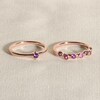 Thumbnail Image 4 of Juliette Maison Natural Blue Zircon Starburst Ring 10K Rose Gold