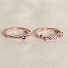 Thumbnail Image 4 of Juliette Maison Natural Pink Tourmaline Starburst Ring 10K White Gold