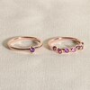 Thumbnail Image 4 of Juliette Maison Natural Blue Sapphire Starburst Ring 10K Rose Gold