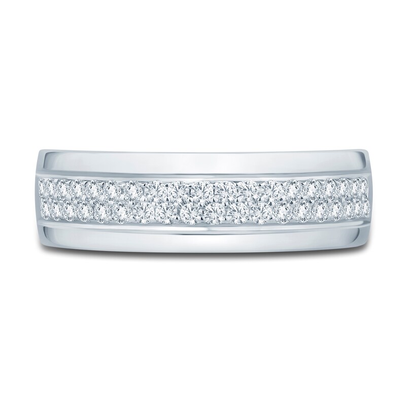 Main Image 3 of Men's Diamond Ring 1/2 ct tw Round 14K White Gold