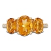 Thumbnail Image 2 of Natural Citrine Ring 1/20 ct tw Diamonds 10K Yellow Gold