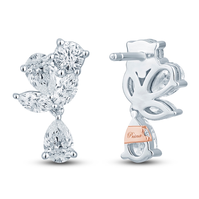 Main Image 2 of Pnina Tornai Diamond Earrings 1-1/3 ct tw Pear/Marquise/ Round 14K White Gold
