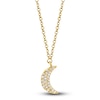 Thumbnail Image 1 of Shy Creation Moon Necklace Diamond Accents 14K Yellow Gold 18" SC55002688