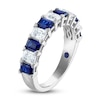 Thumbnail Image 1 of Vera Wang WISH Emerald-Cut Blue Sapphire & Diamond Wedding Band 1-1/4 ct tw 14K White Gold