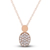 Thumbnail Image 1 of Diamond Pendant Necklace 1/10 ct tw Round 10K Rose Gold 18"