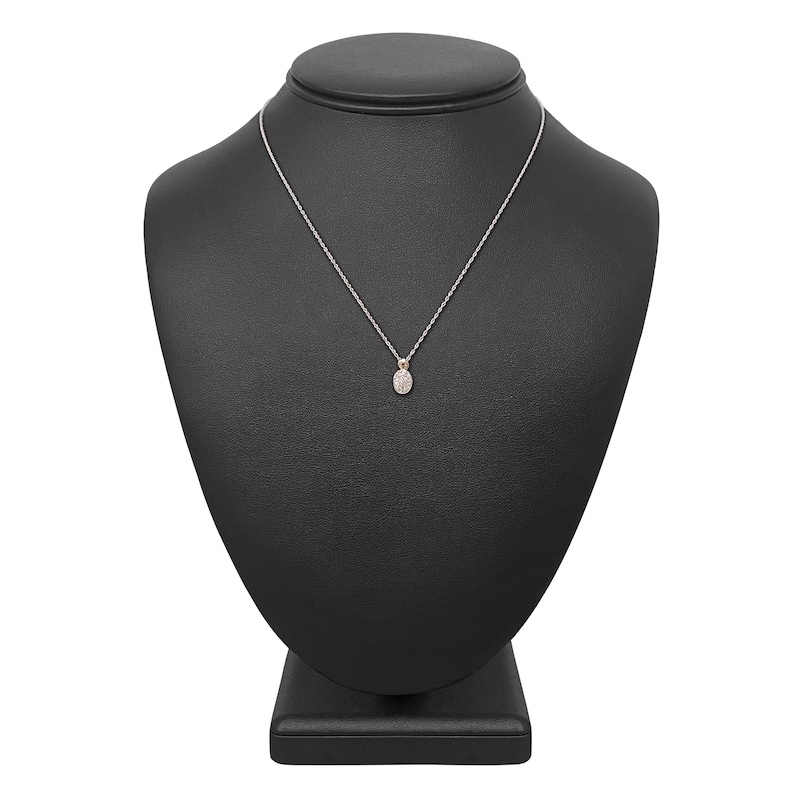 Main Image 4 of Diamond Pendant Necklace 1/10 ct tw Round 10K Rose Gold 18"