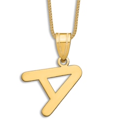 Initial A Necklace 14K Yellow Gold 18"