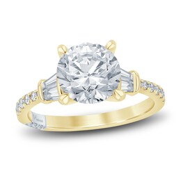 Pnina Tornai Diamond Engagement Ring 2-3/8 ct tw Round/Baguette 14K Yellow Gold