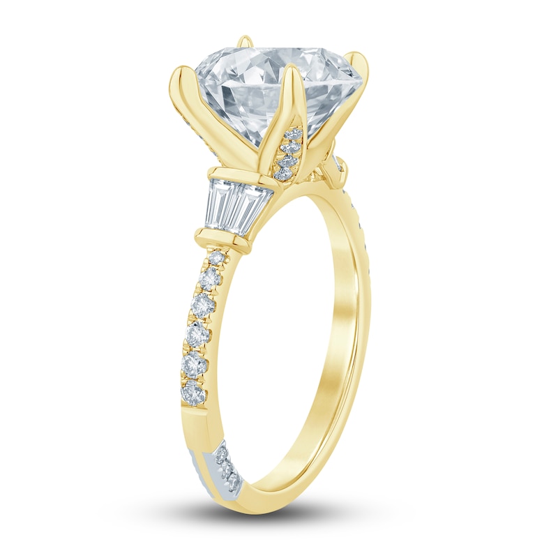Main Image 2 of Pnina Tornai Diamond Engagement Ring 2-3/8 ct tw Round/Baguette 14K Yellow Gold