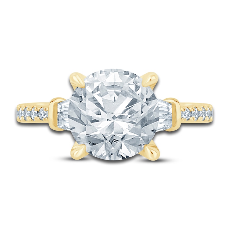 Main Image 3 of Pnina Tornai Diamond Engagement Ring 2-3/8 ct tw Round/Baguette 14K Yellow Gold