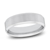 Thumbnail Image 1 of Men's Beveled Edge Wedding Band 14K White Gold