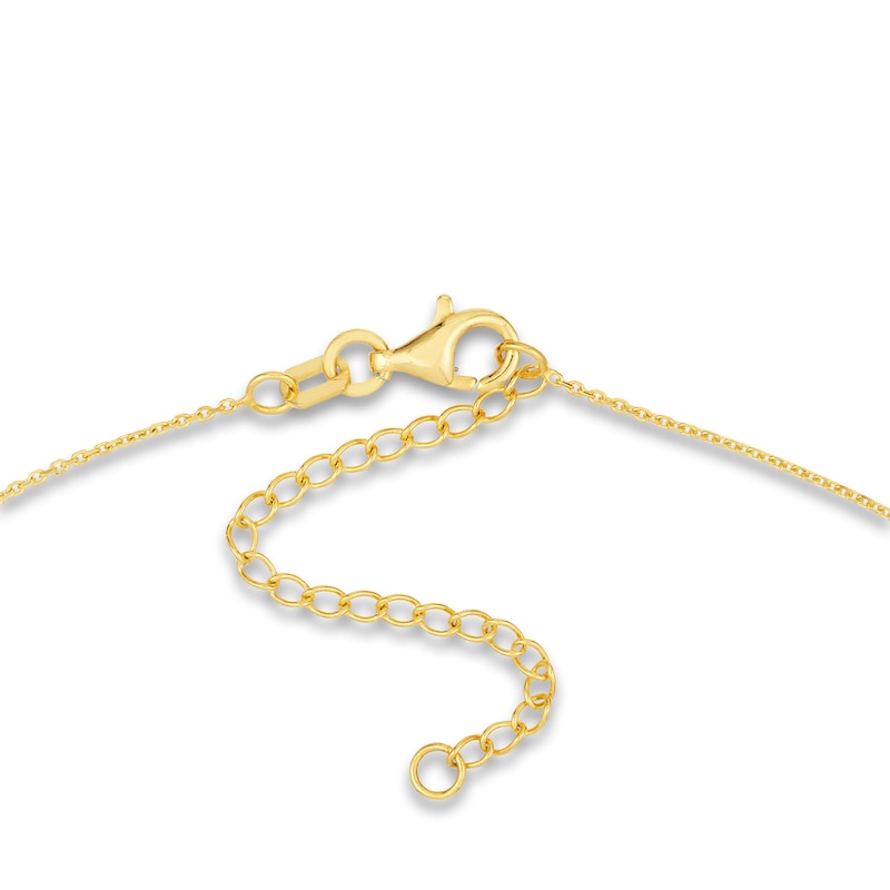 Main Image 3 of Moon & Star Necklace Diamond Accents 14K Yellow Gold 18"