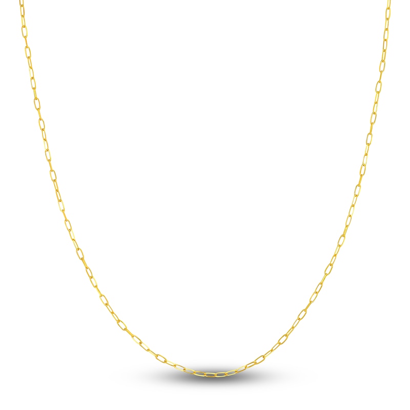 Main Image 1 of Solid Paperclip Chain Necklace 18K Yellow Gold 18" 1.7mm