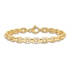 Thumbnail Image 3 of Textured Link Chain Bracelet 14K Yellow Gold 7.5&quot;