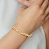 Thumbnail Image 5 of Textured Link Chain Bracelet 14K Yellow Gold 7.5&quot;