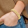Men's Woven Link Chain Bracelet 14K Yellow Gold 8"