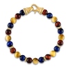 Thumbnail Image 2 of 1933 by Esquire Men's Natural Quartz Bead Bracelet 18K Yellow Gold-Plated Sterling Silver 8.75"