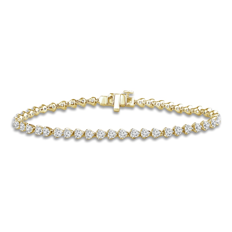 Main Image 1 of Diamond Tennis Bracelet 5 ct tw Round 14K Yellow Gold 7"