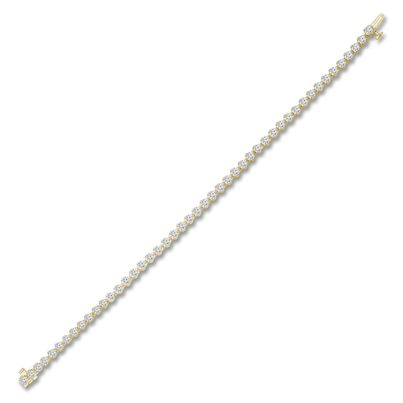 Main Image 2 of Diamond Tennis Bracelet 5 ct tw Round 14K Yellow Gold 7"