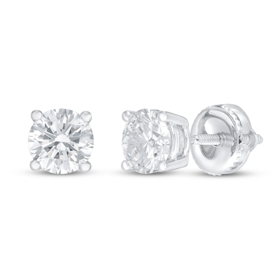 Jared Signature Lab-Grown Diamond Solitaire Earrings 3/4 ct tw Round 14K White Gold (SI2/F)